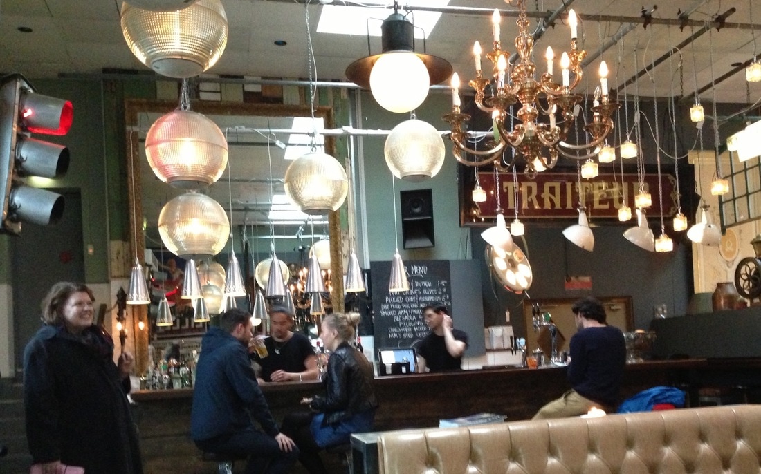 Interior of a cool funky bar in Vauxhall, London, UK 2013
